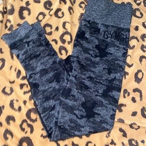 Gymshark Black Camo Leggings Size Medium